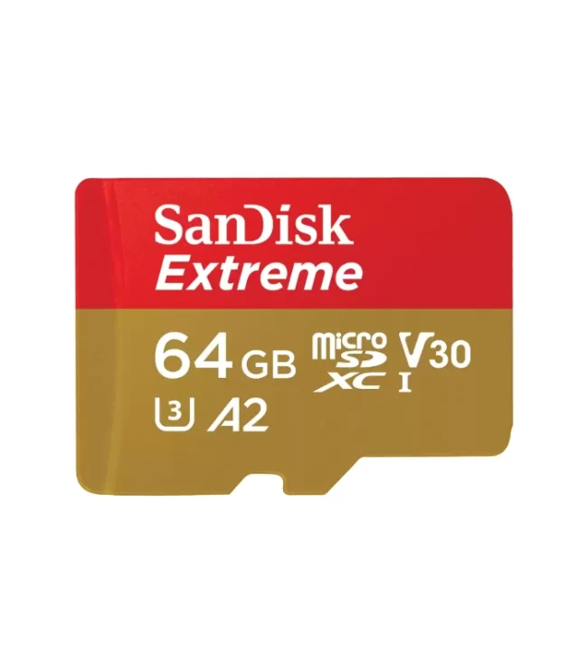 Sandisk 64GB Extreme MicroSDXC UHS-I C10 V30 U3 A1/A2 Memory Card (SDSQXA2-064G-GN6MN)